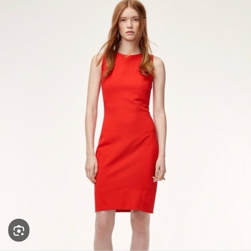 Babaton | Miguel Sleeveless Ponte Knit Sheath | Red Mini Dress | US 0